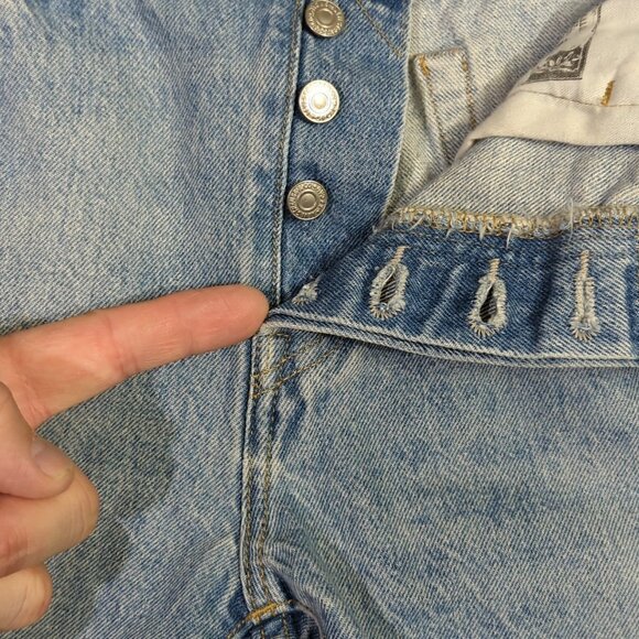 Levi's Made And Crafted Selvedge Jeans Women's 32 Fits 34x25 Blue 501 Taper - Picture 9 of 16